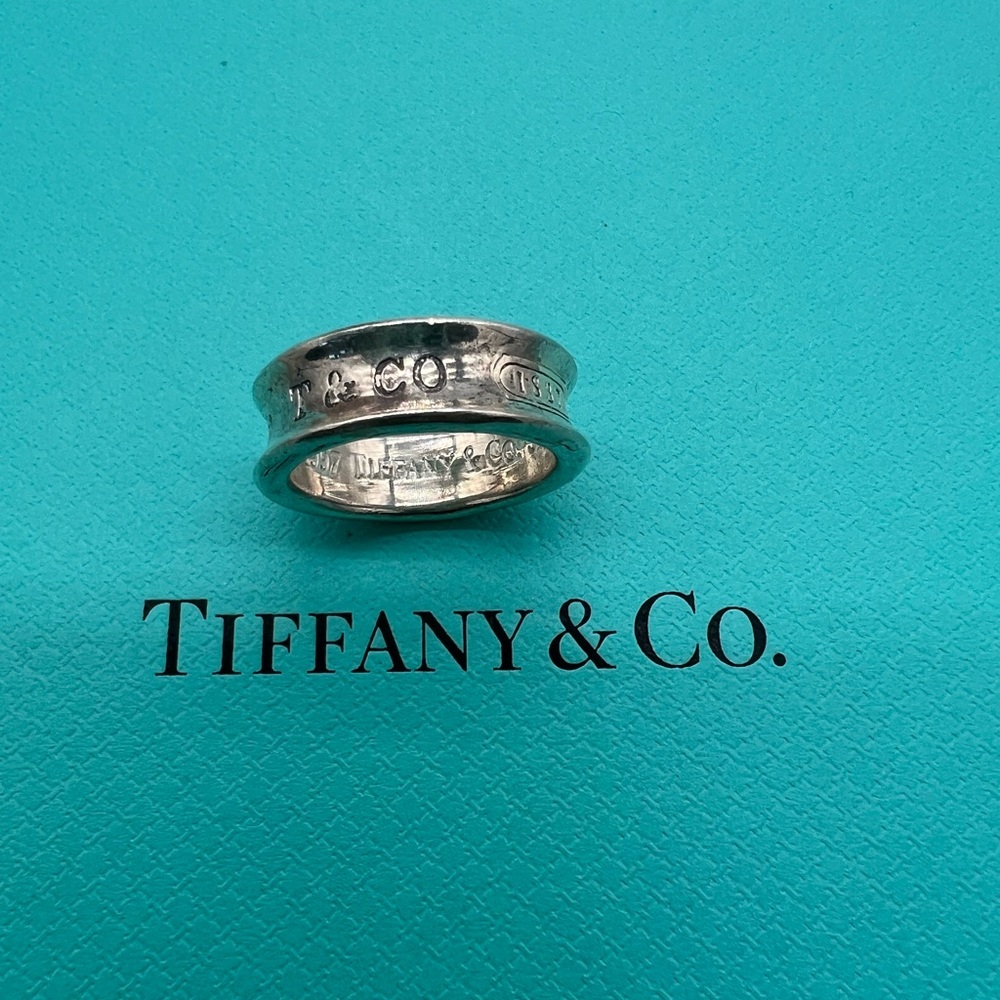🔴🆑Authentic TIFFANY & CO vintage Retired Wide 1837 Ring / Band🆑🔴 - Picture 8 of 10